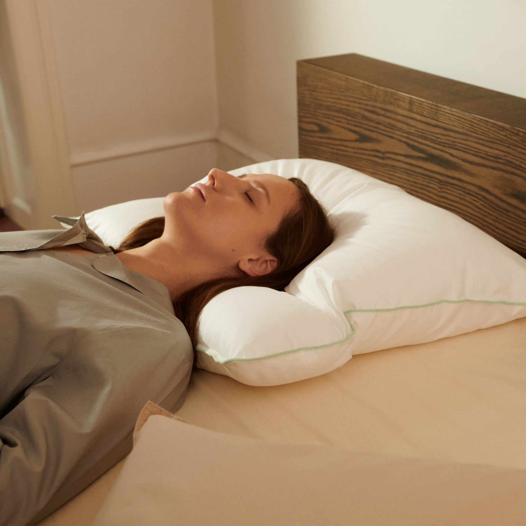 NeckSupport Kissen Inkl. Bezug - Weiß