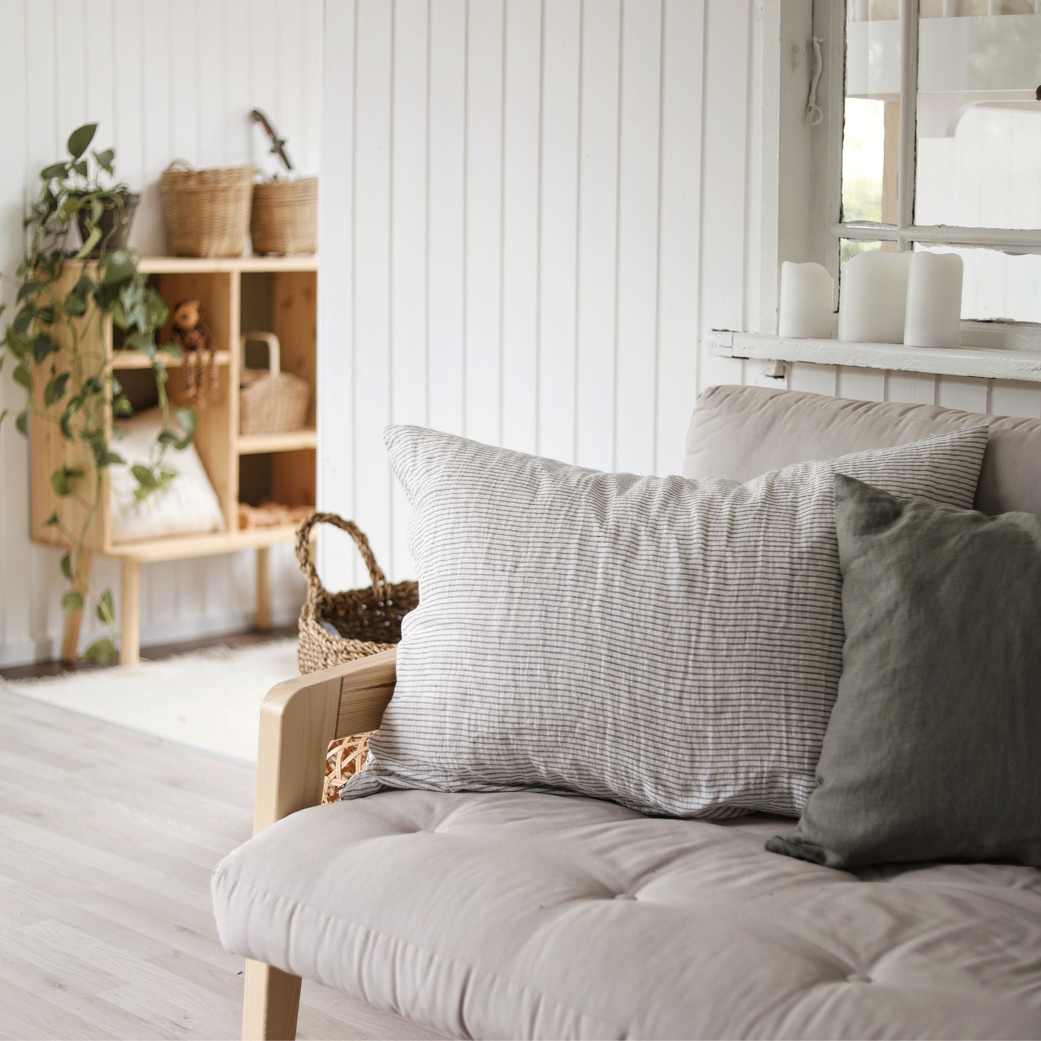 Dekokissen aus Leinen - Stripe - 50x70cm