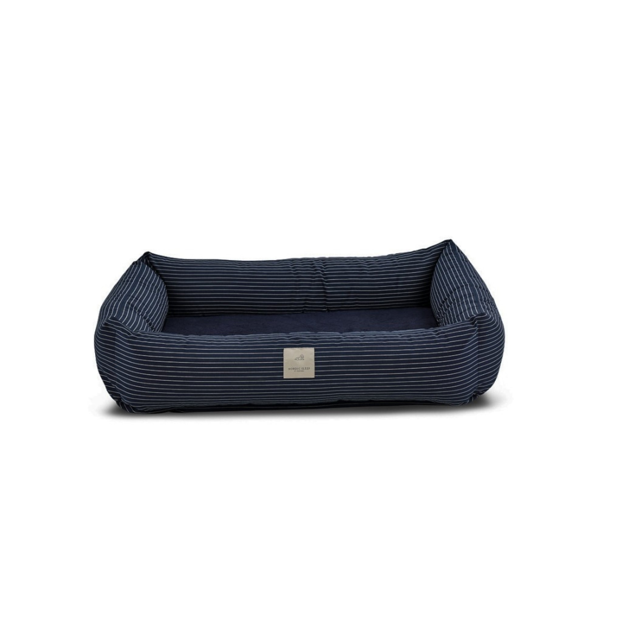 Nordic Sleep x Siccaro Hundebett - Navy Pinstripe - M
