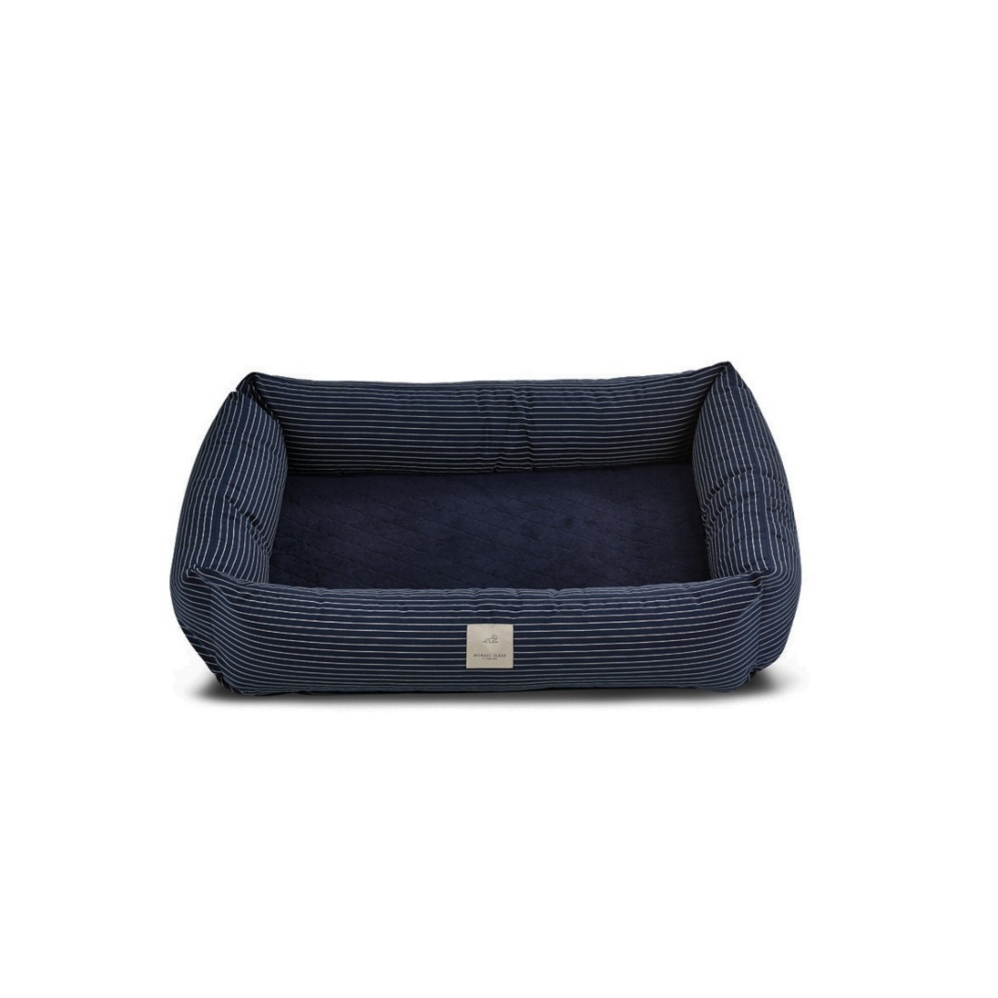 Nordic Sleep x Siccaro Hundebett - Navy Pinstripe - M