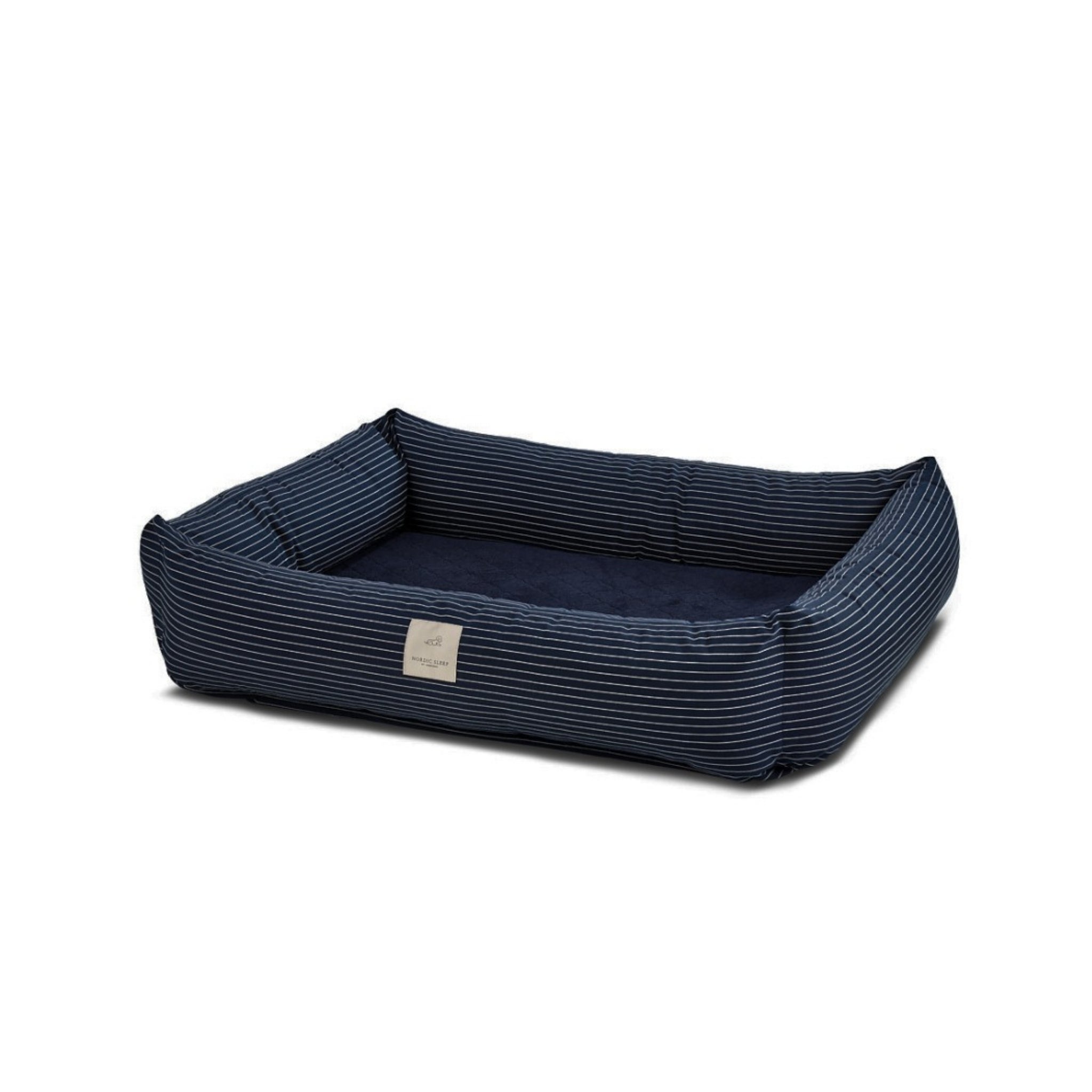 Nordic Sleep x Siccaro Hundebett - Navy Pinstripe - M