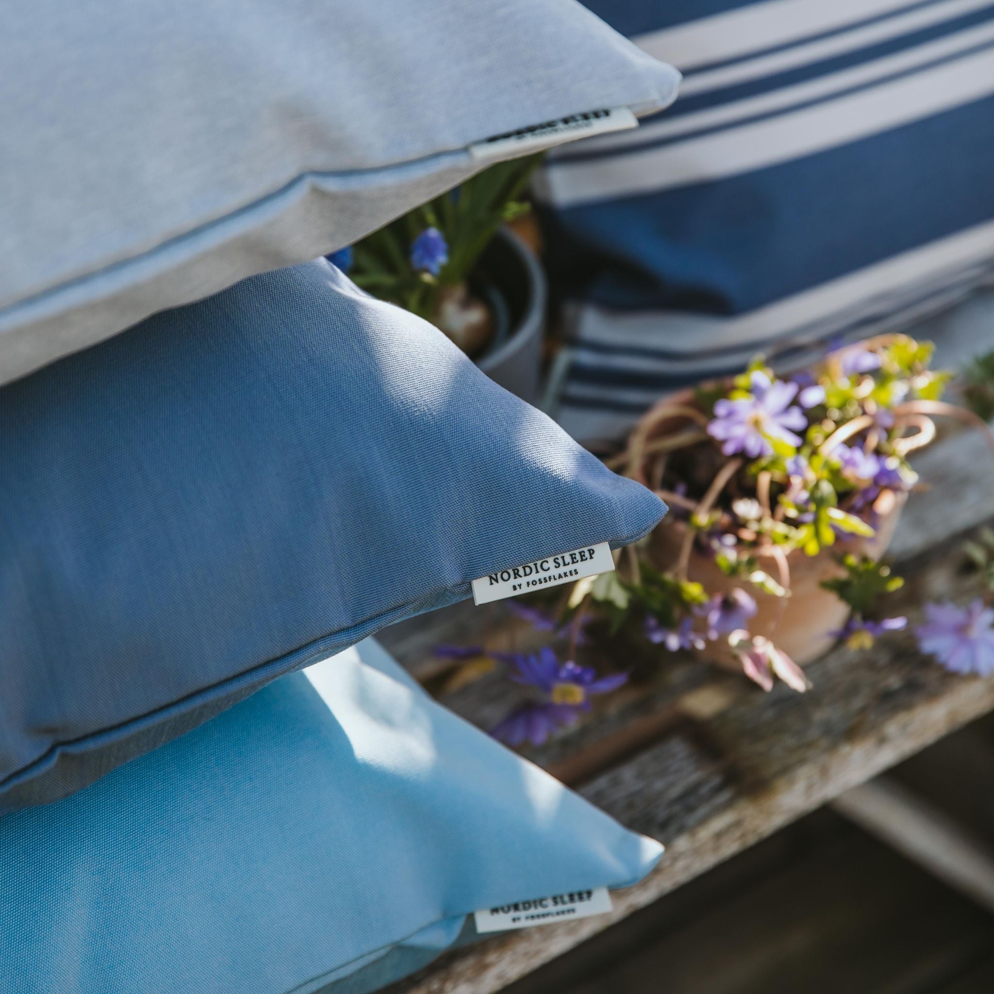 Outdoor-Kissen 50x50 - Hellblau
