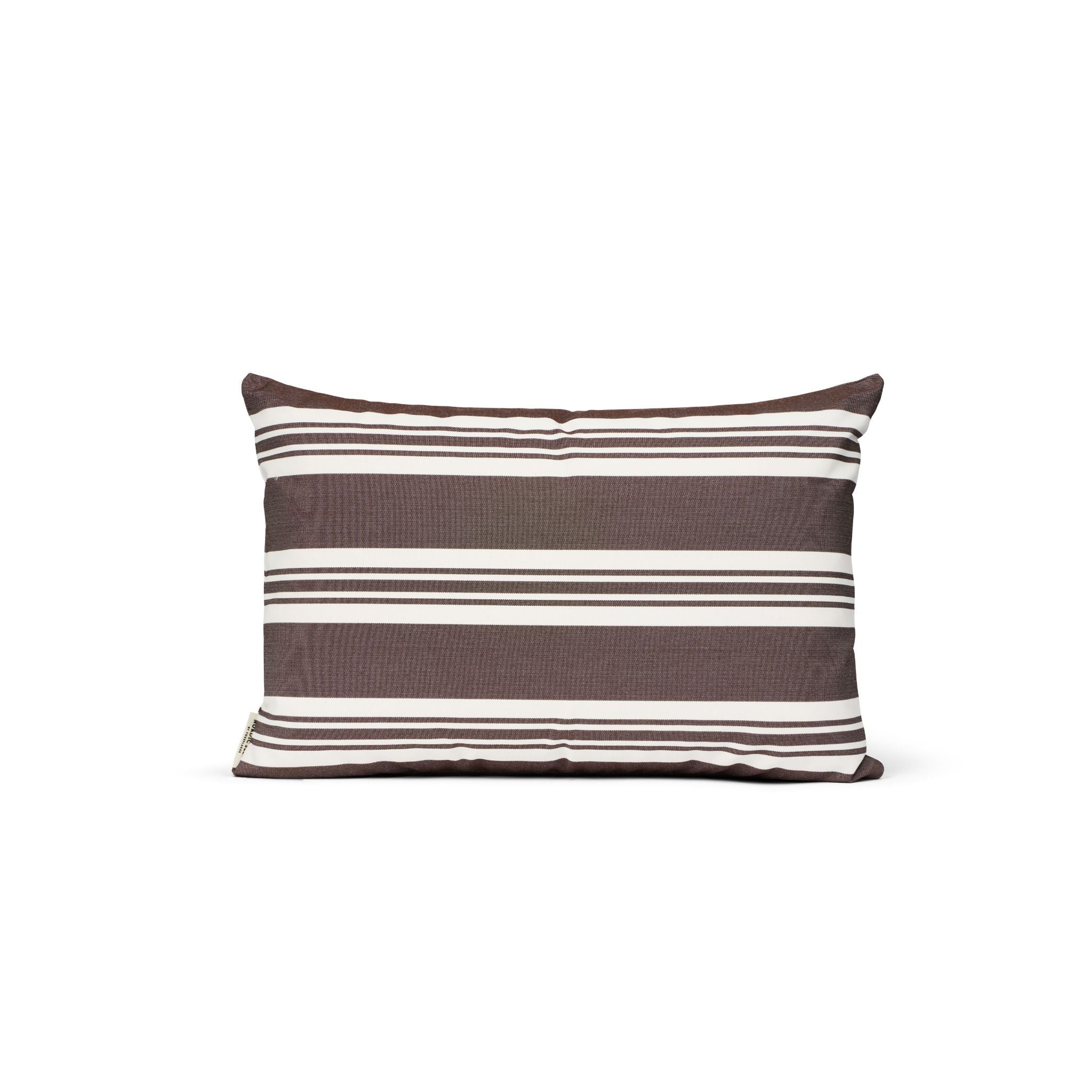 Outdoor-Kissen 40x60 - Dunkelbraun gestreift