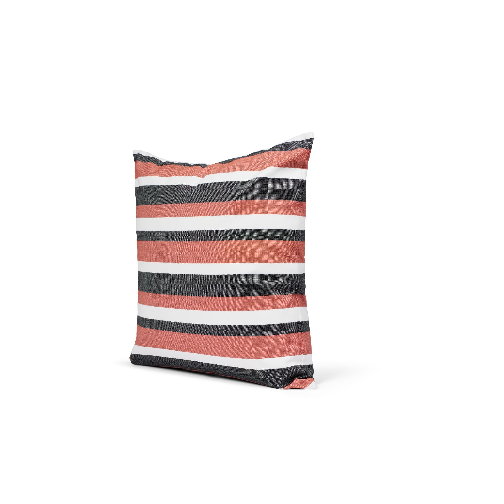 Outdoor-Kissen 50x50 - Terrakotta/Grau gestreift
