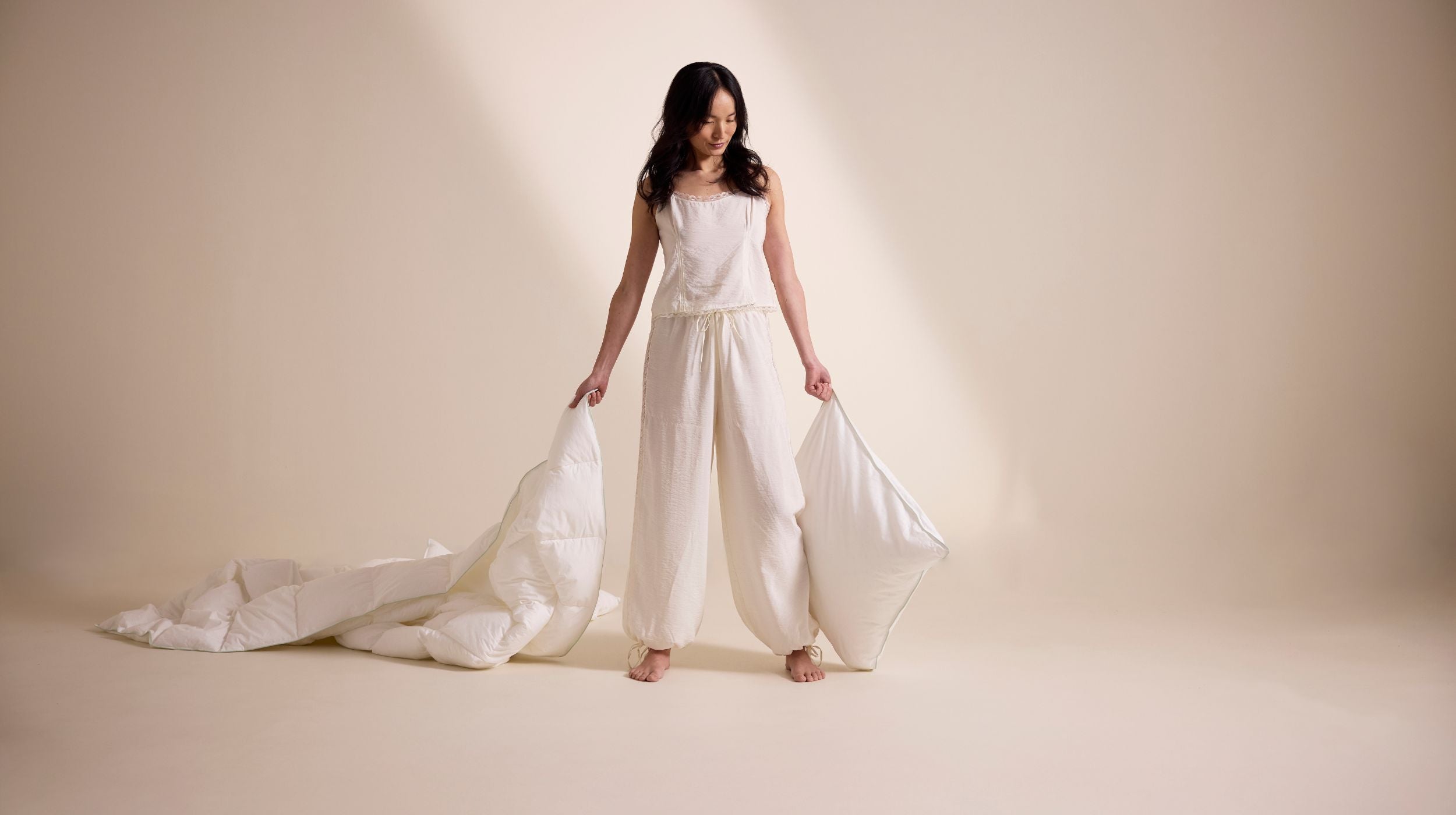 Bettdecken und Kissen