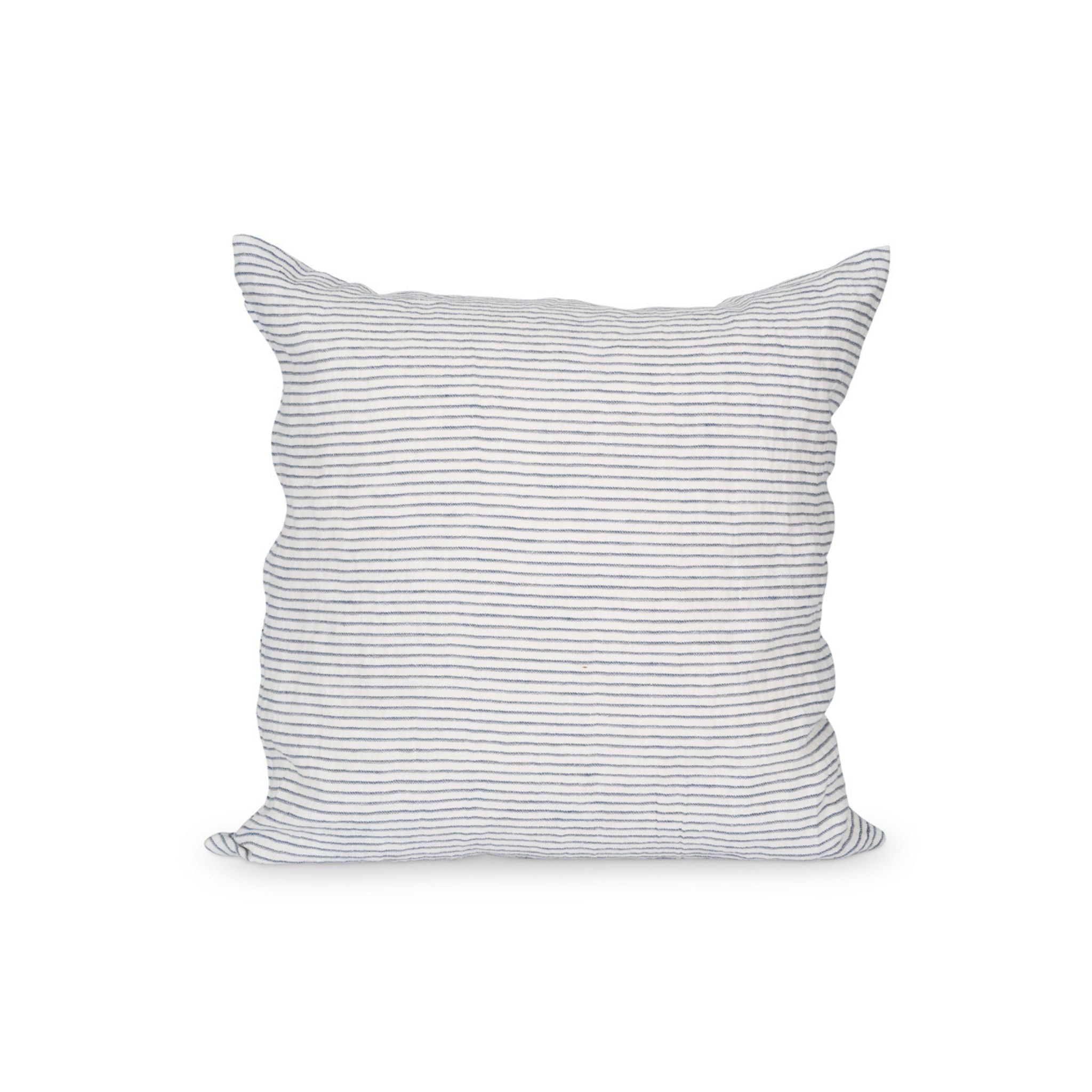 Leinen-Dekokissenbezug - Stripe