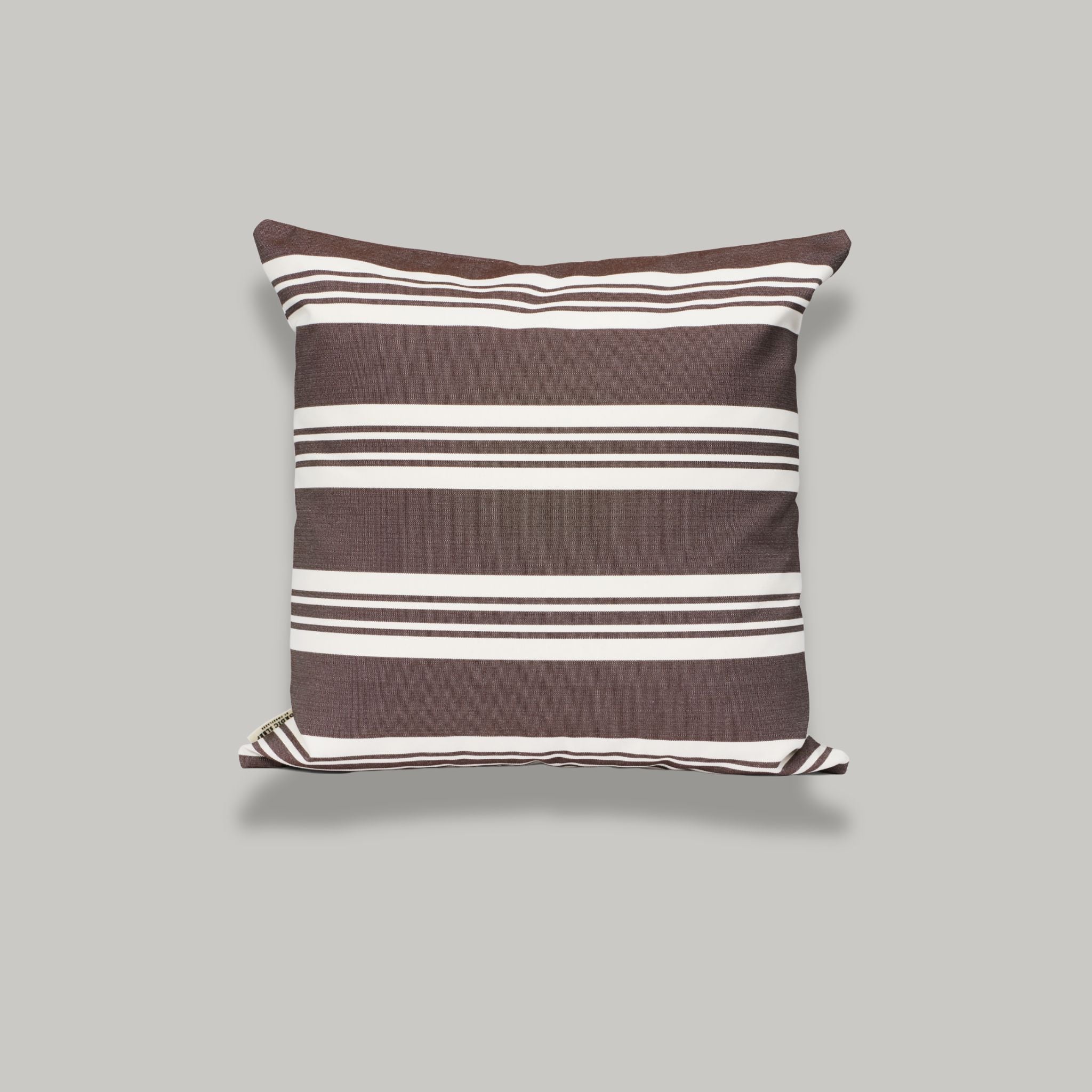 Outdoor-Kissen 50x50 - Dunkelbraun gestreift