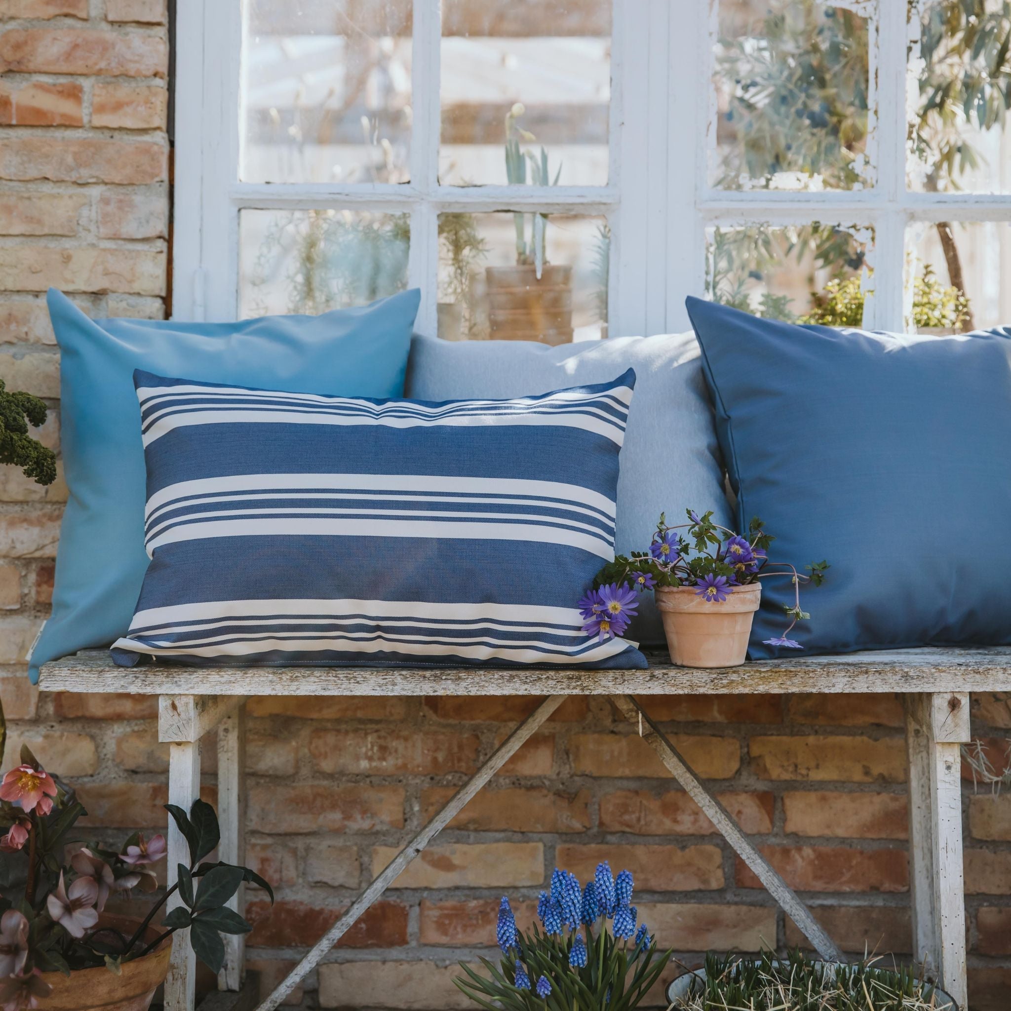 Outdoor-Kissen 50x50 - Hellblau