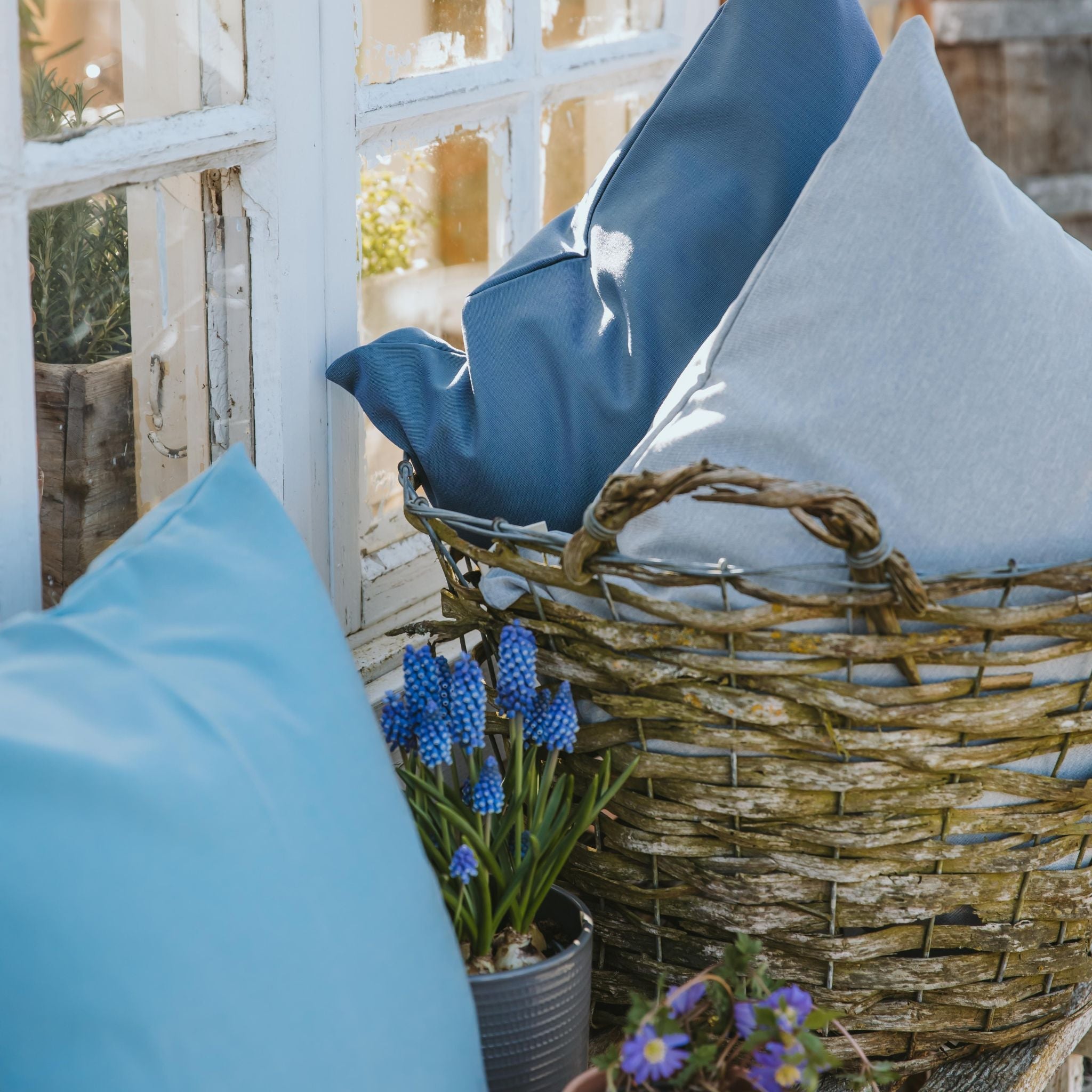 Outdoor-Kissen 50x50 - Hellblau