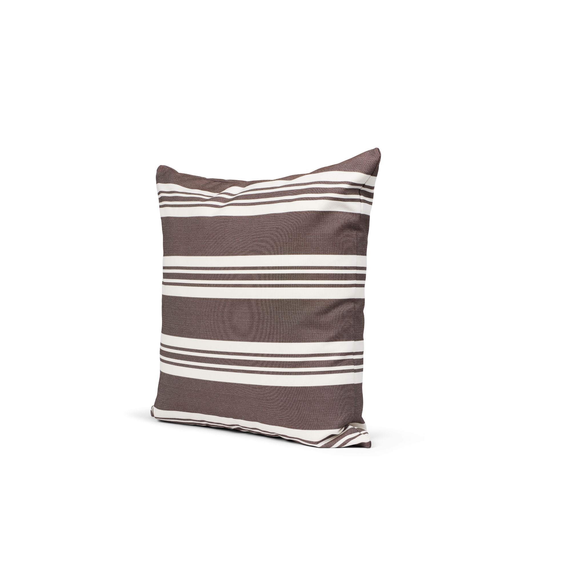 Outdoor-Kissen 50x50 - Dunkelbraun gestreift