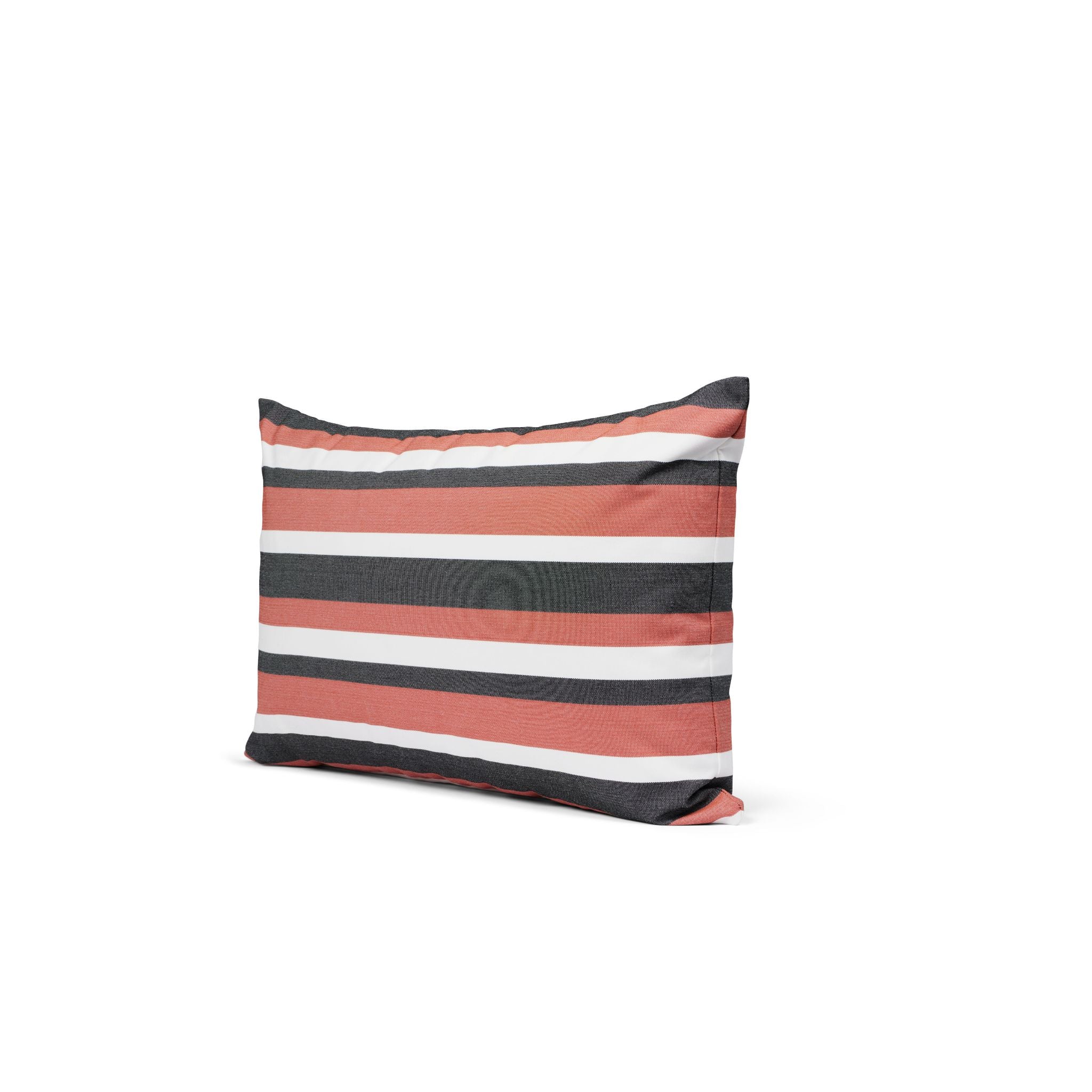 Outdoor-Kissen 40x60 - Terrakotta/Grau gestreift